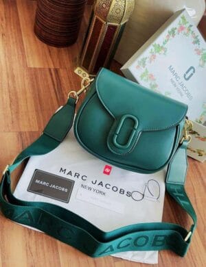 Marc Jacob Handbag Green The Small Saddle Bag (With Box)