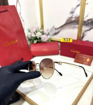 Men Classic Style Cartier Sunglasses 52 Silver Blue