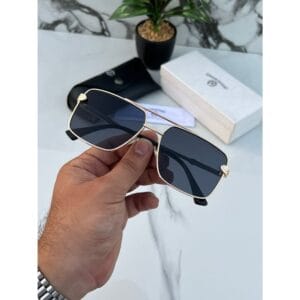 Gold Black  Chrome Heart Sunglasses For Men