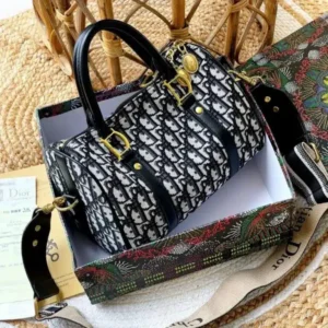 Dior Cd Black Color Duffle With Box