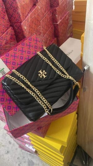 Women's Tory Burch Kia Chevron Large Size Sling bag