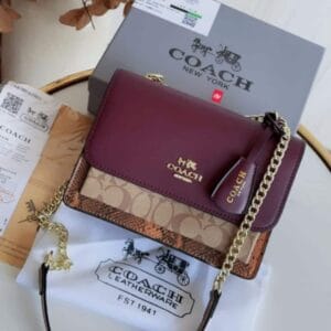 Coach Handbag Klare Crossbody In Blocked Signature Canvas With OG Box
