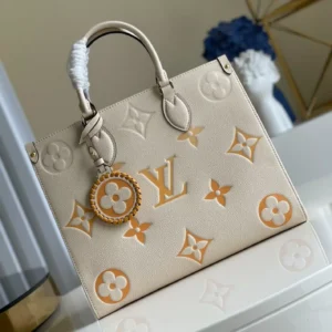 LV On The Go By The Pool Collection Beige Tote Bag